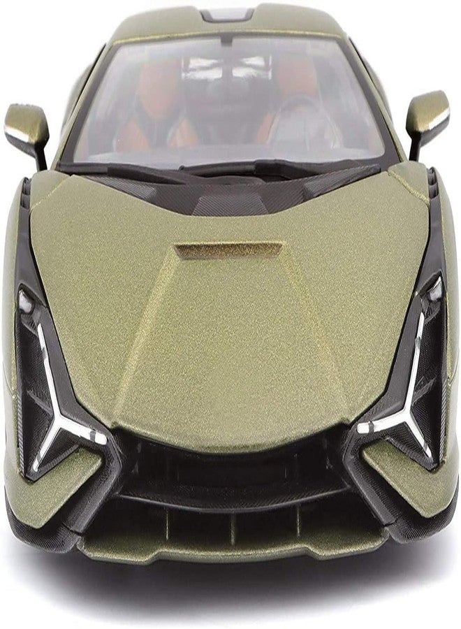 AHBHT 1:24 Scale Sian Model Alloy Metal Pull Back Die-cast Metal car with Openable Doors and Light Music Vehicle Toy for Kids - Green - Image 1