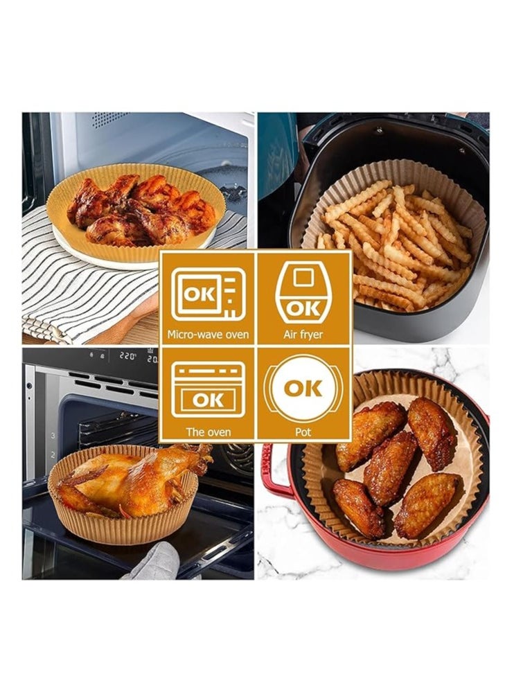Colvin Yus Air Fryer Disposable Paper Liner , Cooking Paper for Air Fryer, Non-Stick Air Fryer Liners, Baking Paper for Air Fryer Oil-proof, Food Grade Parchment for Baking Roasting Microwave  - Image 5