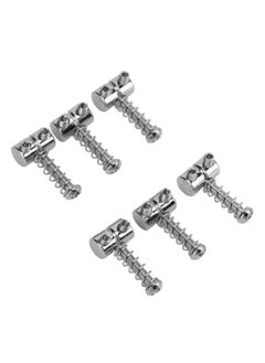 Thoraya 6Pcs String Saddles Spring Screws Metal for Bridge Bass Jazz Electric Guitar Replacement Part  - Image 2