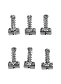 Thoraya 6Pcs String Saddles Spring Screws Metal for Bridge Bass Jazz Electric Guitar Replacement Part  - Image 5
