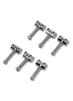 Thoraya 6Pcs String Saddles Spring Screws Metal for Bridge Bass Jazz Electric Guitar Replacement Part  - Image 4