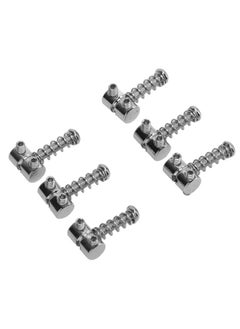 Thoraya 6Pcs String Saddles Spring Screws Metal for Bridge Bass Jazz Electric Guitar Replacement Part  - Image 1