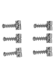 Thoraya 6Pcs String Saddles Spring Screws Metal for Bridge Bass Jazz Electric Guitar Replacement Part  - Image 3