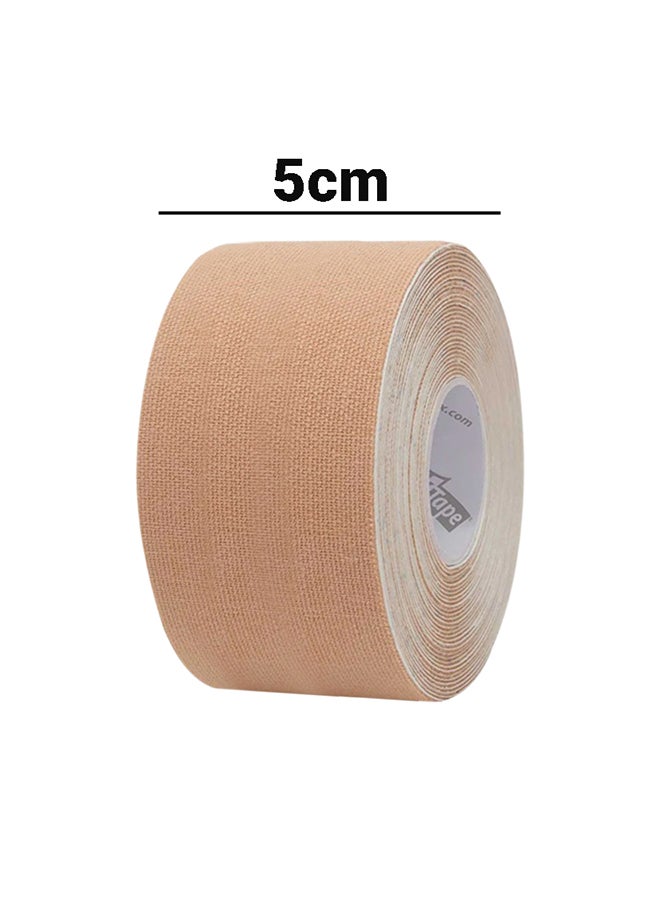 MARGOUN Elastic Cloth Exercise Tape Multifunctional Waterproof Body Tape Enhancement Tape Breathable Push Up Tape Bra Alternative 5cm Nude - Image 1