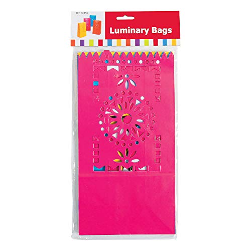 Fun Express Paper Fiesta Luminary Bags-1 Dozen Bags, Day of The Dead, Cinco Party Supplies - Image 4