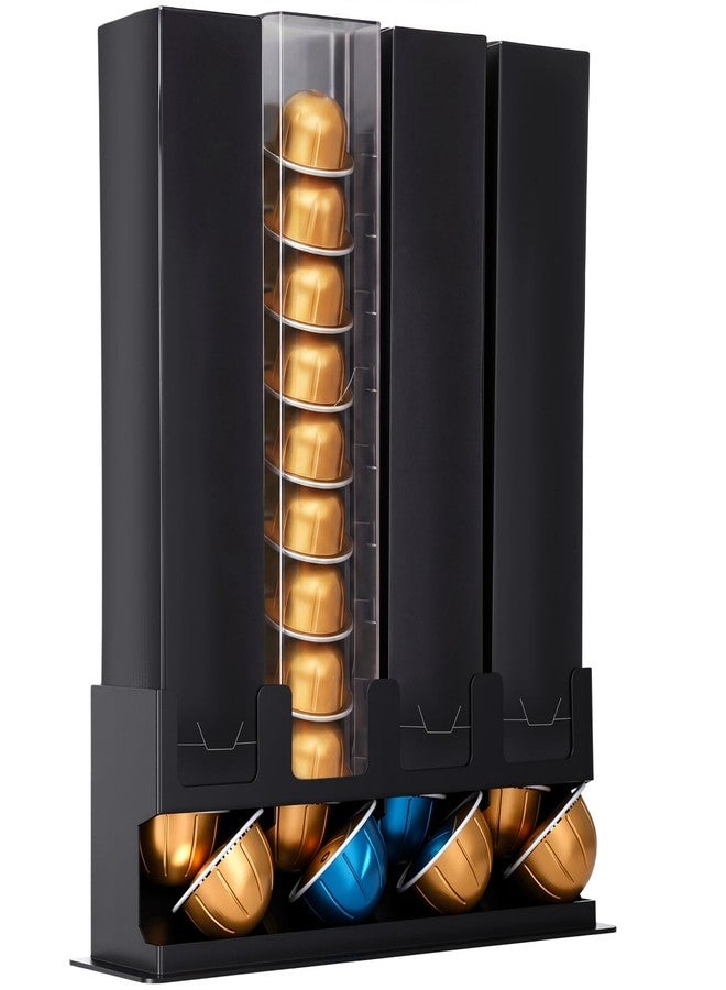 BrightRow 1 Pack Pod Holder Countertop Compatible with Nespresso Vertuo Capsules 4 Box Coffee Pod Holder with Non Slip Steel Base Holds 40 Capsules Dispenses 4 Flavors - Image 1