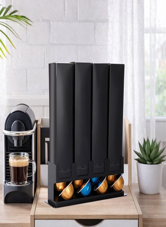 BrightRow 1 Pack Pod Holder Countertop Compatible with Nespresso Vertuo Capsules 4 Box Coffee Pod Holder with Non Slip Steel Base Holds 40 Capsules Dispenses 4 Flavors - Image 5