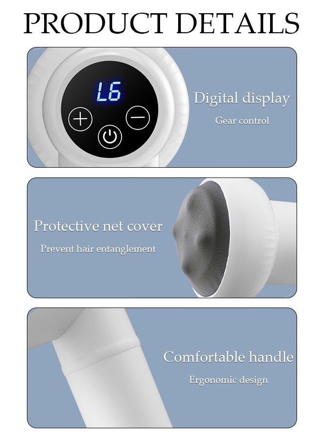 DUNISO Handheld massager Deep Tissue Percussion Electric Muscle Massager, Portable Handheld Ultra-Quiet Brushless Motor, Relieves Tension, Including 6 Heads  - Image 2