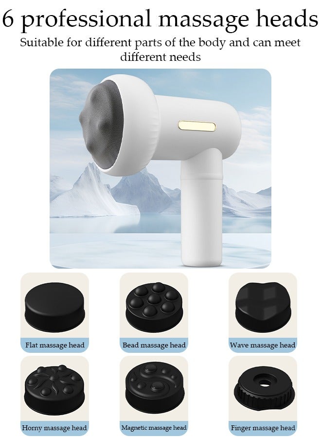 DUNISO Handheld massager Deep Tissue Percussion Electric Muscle Massager, Portable Handheld Ultra-Quiet Brushless Motor, Relieves Tension, Including 6 Heads  - Image 5