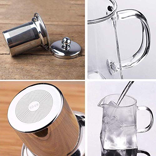 ZROY ENTERPRISE Borosilicate Glass Kettle Teapot | 550ml | with Removable Infuser & Lid & Handle, Glass Tea Kettle Stovetop Safe, Great for Loose Leaf Tea, Blooming Tea & Fruit Infused (ZROY - 05) - Image 5