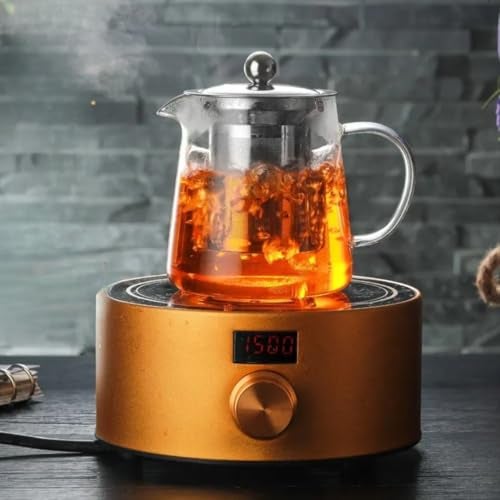 ZROY ENTERPRISE Borosilicate Glass Kettle Teapot | 550ml | with Removable Infuser & Lid & Handle, Glass Tea Kettle Stovetop Safe, Great for Loose Leaf Tea, Blooming Tea & Fruit Infused (ZROY - 05) - Image 1