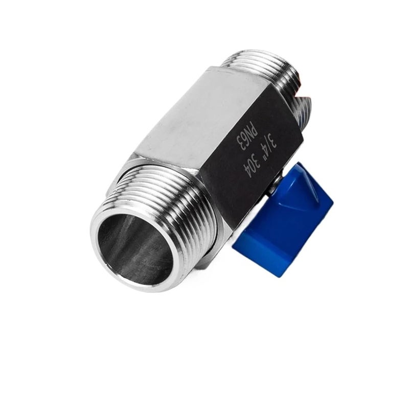 304 الفولاذ المقاوم للصدأ صمام كروي مصغر باغودا مفتاح ماء عالي الضغط DN8 داخلي خارجي - Image 5