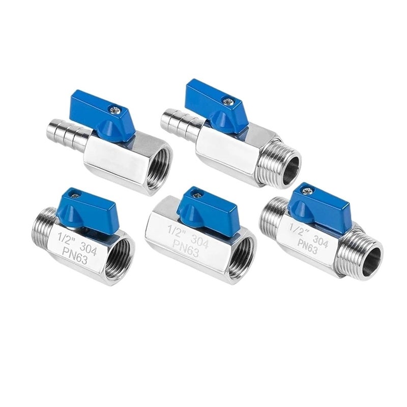 304 الفولاذ المقاوم للصدأ صمام كروي مصغر باغودا مفتاح ماء عالي الضغط DN8 داخلي خارجي - Image 2