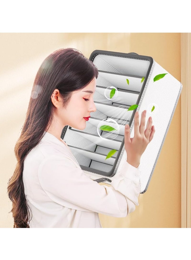 DUNISO 4 Pack Wardrobe Clothes Organizer, Foldable Underwear Drawer Organizer Clothes Storage Dividers Clothes Storage Box With Side Handles, Closet Drawer Organizers - Image 5