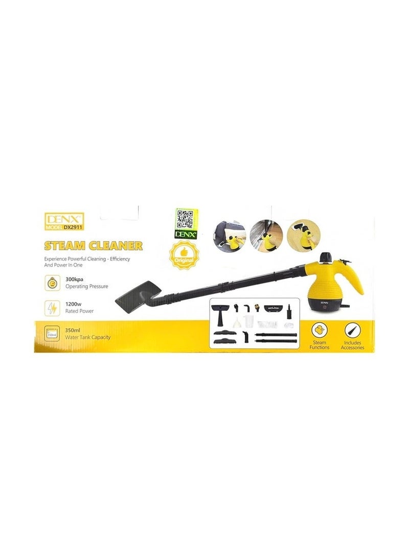 دينكس منظف بخاري DX2911 بقوة 1200 واط وضغط تشغيل 300 كيلو باسكال وخزان مياه 350 مل 14 في 1 - Image 1