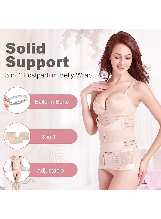 HAVEN 3 In 1 Postpartum Belly Band Wrap - Abdominal Binder Post Surgery C Section Compression Girdle Belt - After Birth Recovery Support - Postnatal Pelvis Waist Trainer Slimming Shapewear Body Shaper XL - Image 2