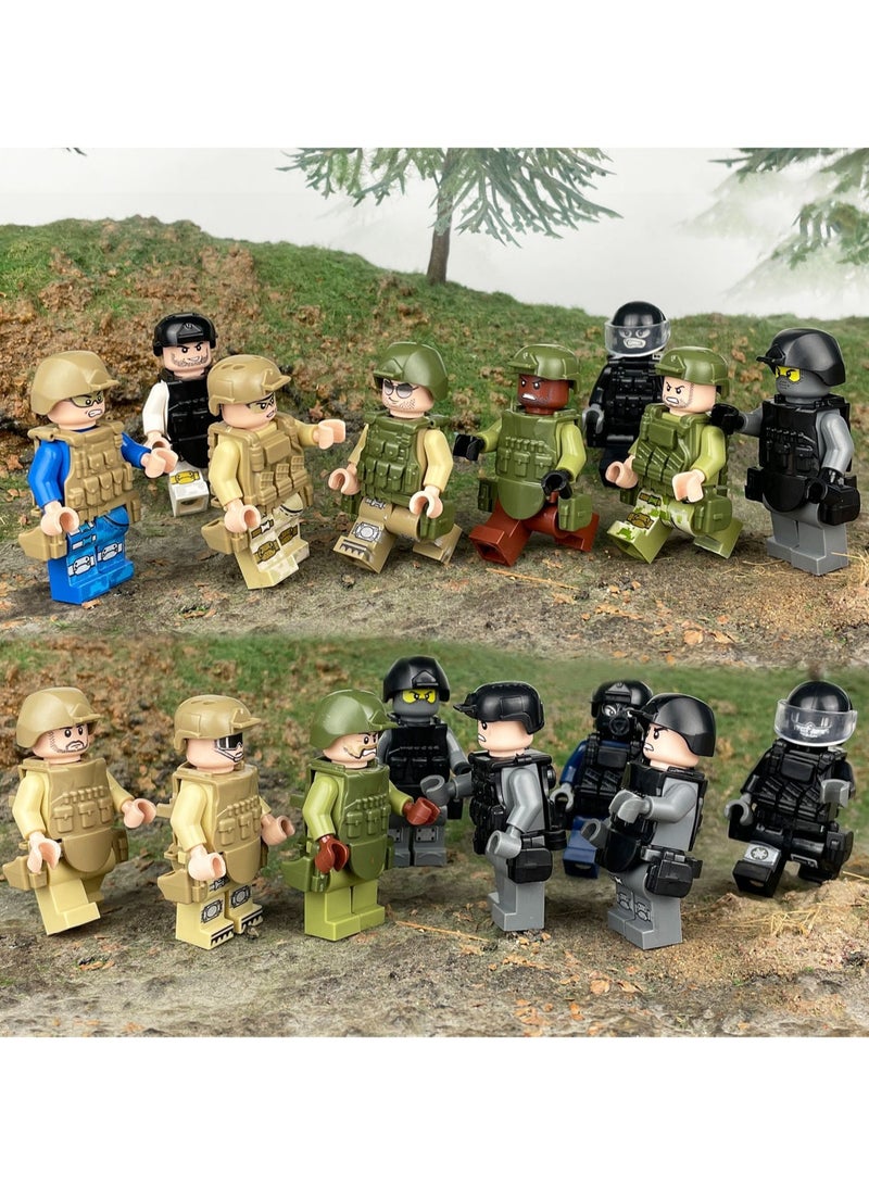 16-Piece Special Forces Series Building Blocks Minifigures Model Toys Suitable For Boys Gifts Bag Pack  - Image 3