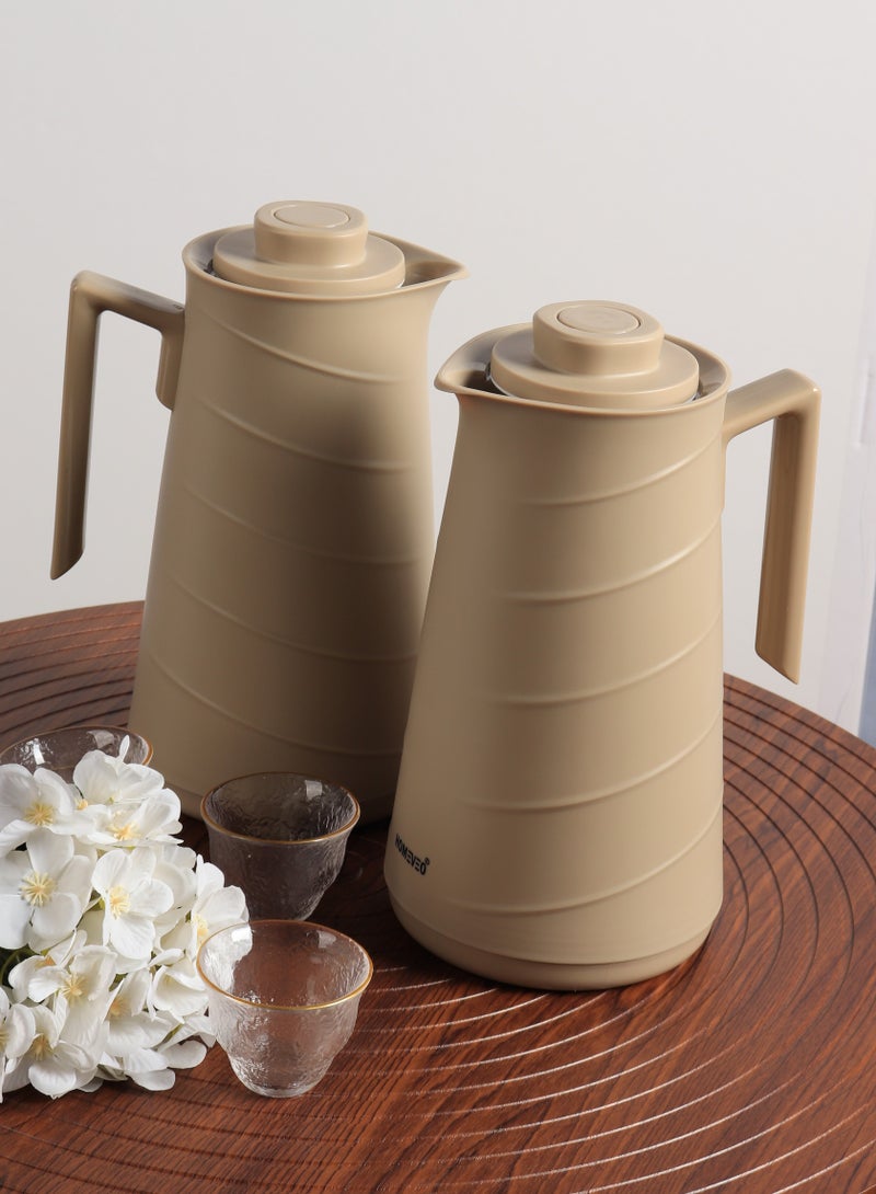 HOMEVEO Home View 1L Tea and Coffee Thermos Set maintains the temperature of drinks for a long time - Image 1