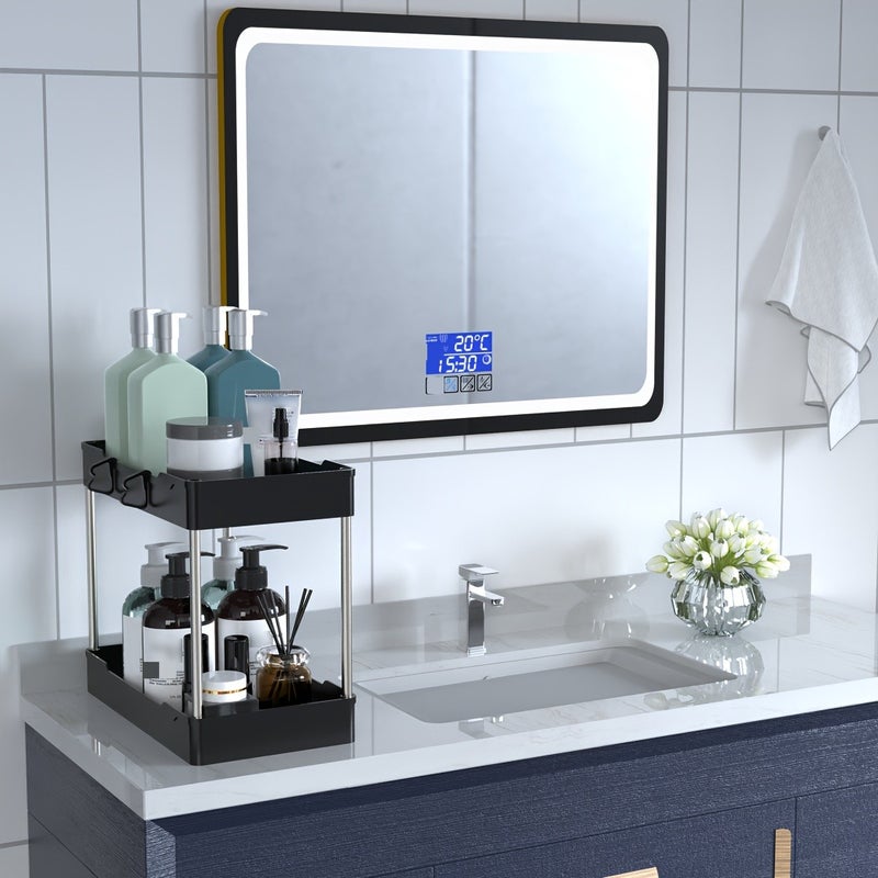 3pcs Under Sink Organizer, Pull Out Under Sink Storage, 2 Tier Under The Sink Organizer, Bathroom Kitchen Organizer Under Cabinet Shelf for Cleaning Supplies, Utility Racks - Image 3