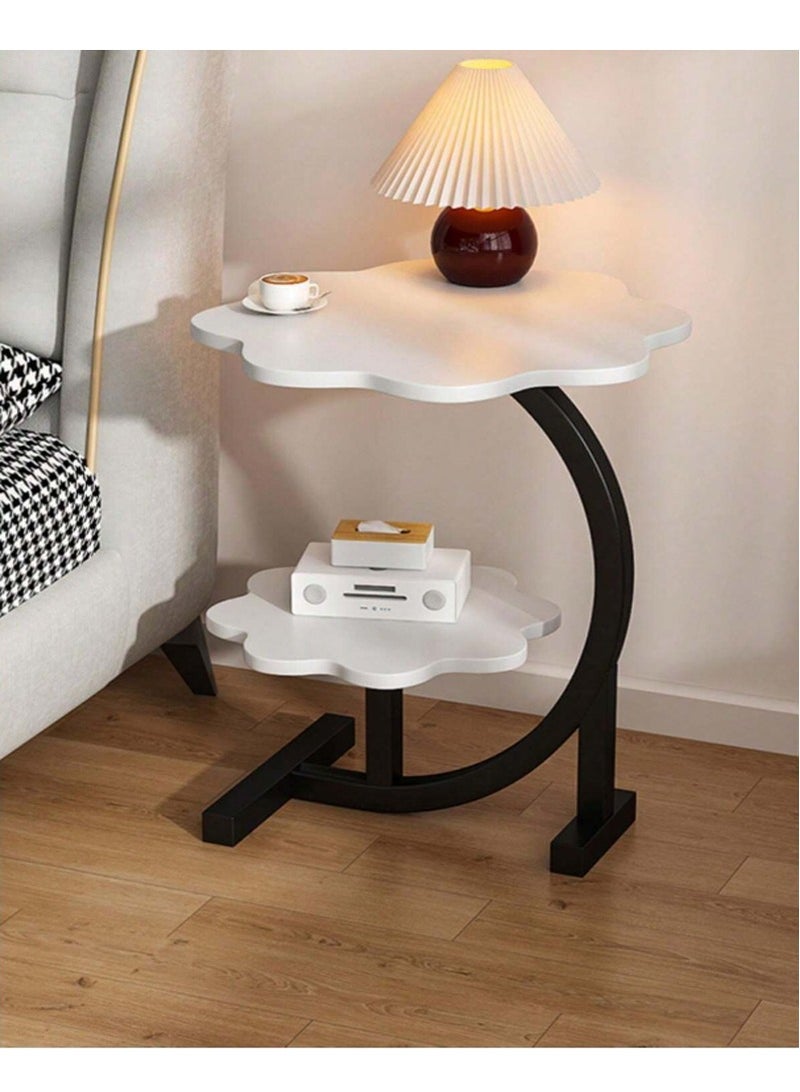 DubaiGallery Round Coffee Table Sturdy Narrow Sofa Side Table End Tables for Living Room Bedroom - Image 2
