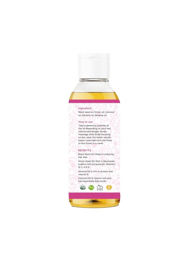 AYURVEDASHREE Hair Oil with Red Onion, Black Seed, Coconut, Almond, and Sesame - 100 Ml 3.38 fl oz - Natural Ingredients, Healthy Scalp, Shine, and Growth Support - Image 2