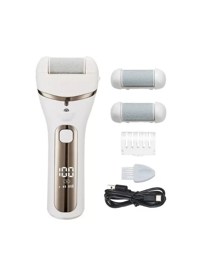 Electric Feet Callus Remover, Professional 18 in 1 Foot File Pedicure Kit Tools, Rechargeable Dry Dead Skin Foot Scraper with 3 Roller Heads & 2-Speed Power for Feet Hands Heels Spa (Black) - Image 1