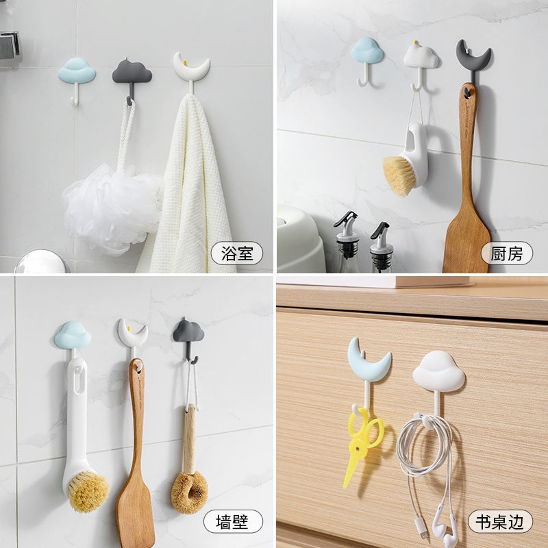Heavy-Duty Adhesive Hooks No-Drill Wall Hangers Blue three-pack - Image 5