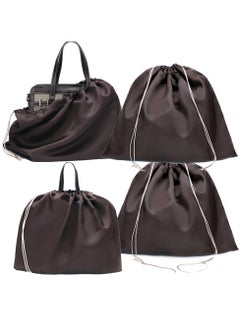 Generic 4 Pcs Silk Dustproof Drawstring Bag Travel Storage Pouch, Dust Bags for Handbags Purses Pocketbooks Shoes Boots  - Image 1
