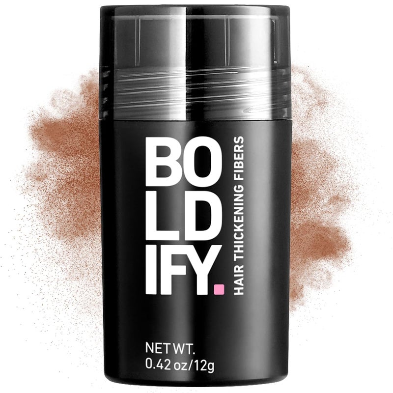 BOLDIFY Hair Fibers (12g) - Fill In Thinning and Fine Hair for an Instantly Fuller, Thicker Look - 14 Shades for Women & Men - Auburn - Image 1