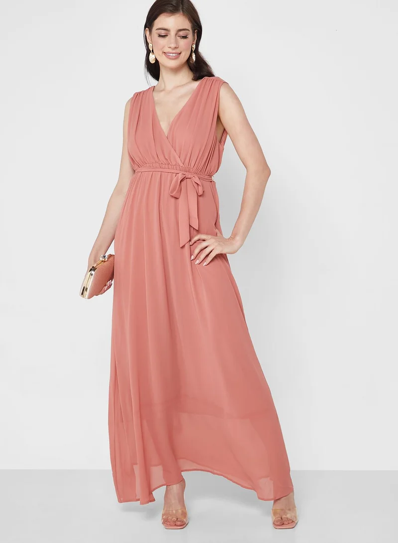 Only Maternity Tie Detail Wrap Dress
