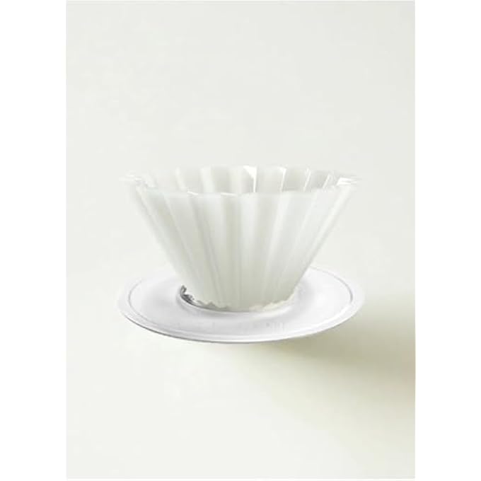 Origami Dripper Air S Pour Over Coffee Maker  12 Cup Capacity  Includes Plastic Holder  As Resin  Compatible With Hario V60 Vcf01  Kalita Wave 155 Filters  Matt Grey - Image 1