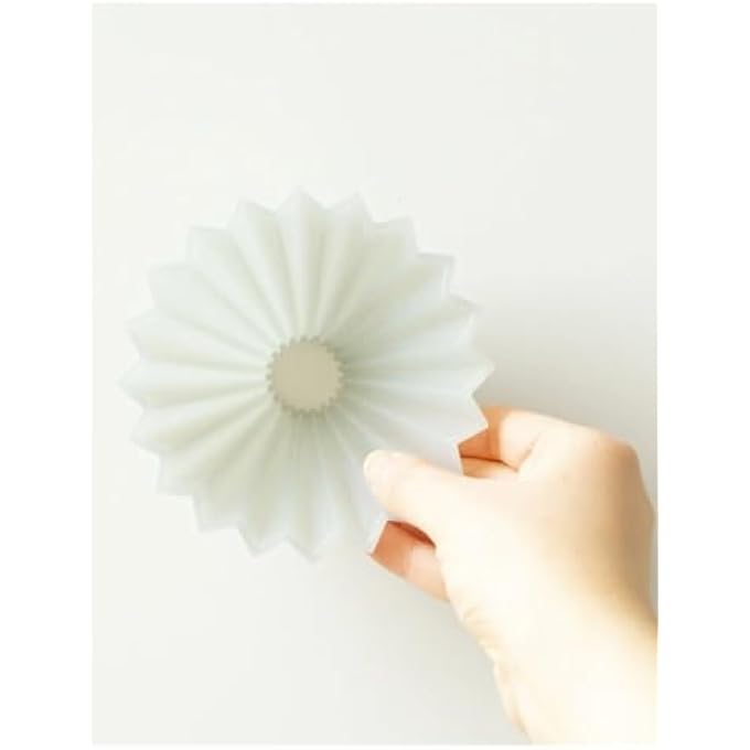 Origami Dripper Air S Pour Over Coffee Maker  12 Cup Capacity  Includes Plastic Holder  As Resin  Compatible With Hario V60 Vcf01  Kalita Wave 155 Filters  Matt Grey - Image 3