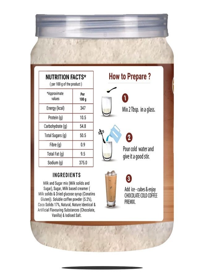 Brew Lab Chocolate Cold Coffee Premix - 250g Instant Coffee Powder (Chocolate Flavoured) - Image 2