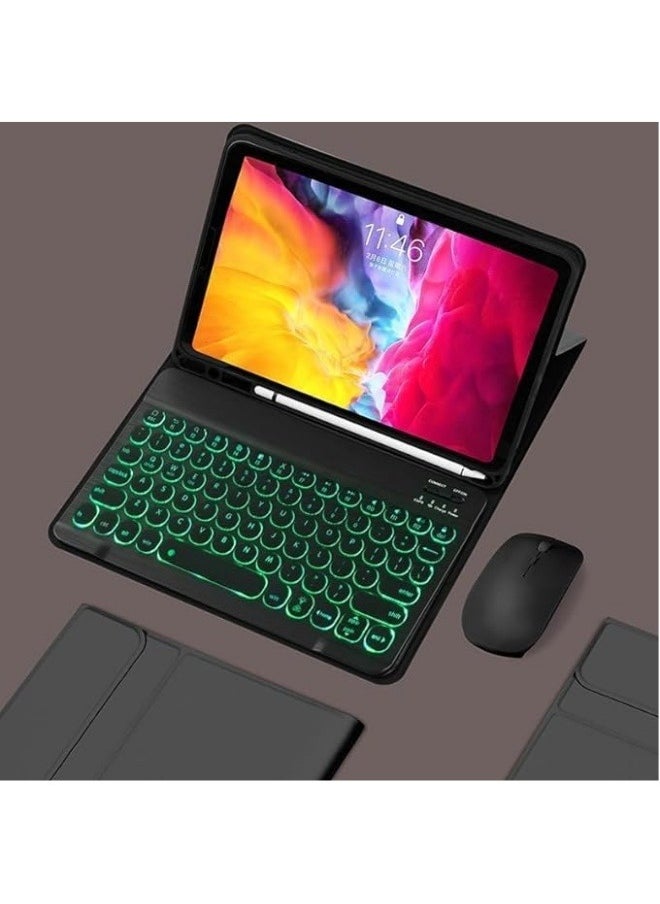 Keyboard Case Compatible with iPad Pro 13 (2024, M4, 7th Generation) - Backlight Detachable Keyboard with Mouse-Slim Leather Folio Smart Cover For iPad Pro 13 inch