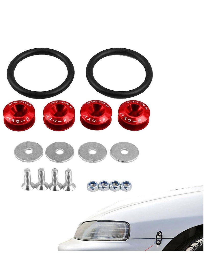 Generic Quick Release Bumper Clips, Universal Aluminum Bumper Quick Release Kit, Quick Release Front Rear Bumper Fasteners Bumper Holders O-Rubber Band for Car Bumper  - Image 1
