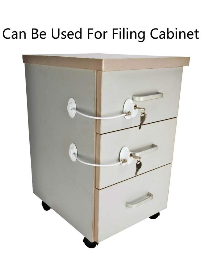 NIBEMINENT 2 Pack Refrigerator Door Lock White - Image 5