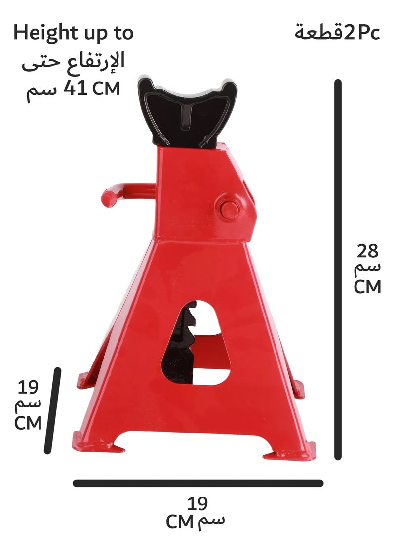RENOVO 2 Piece Pair 3 Ton Heavy Duty Adjustable Jack Stand  - Image 2