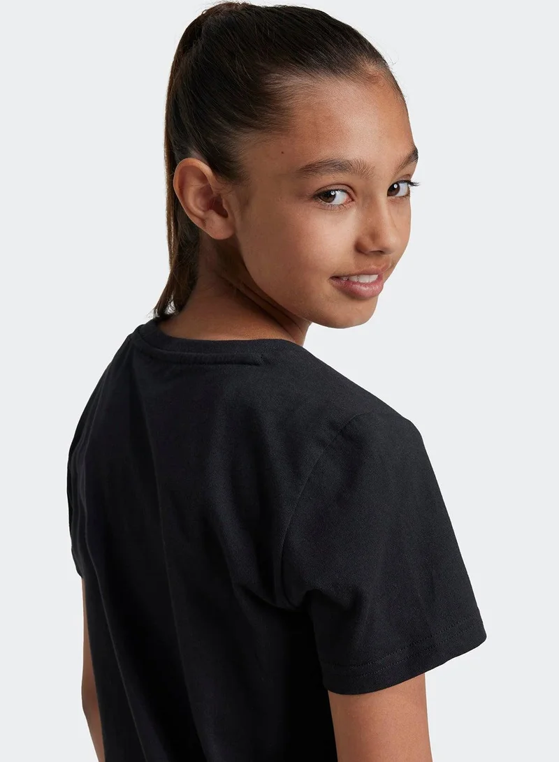 Adidas Xpress Glam Black Training T-Shirts 7-8Y