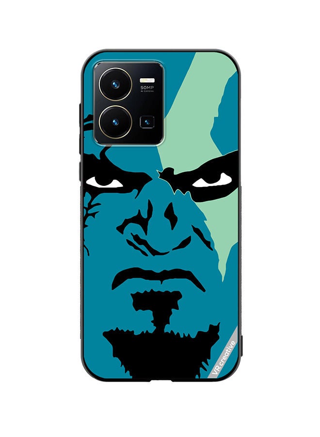 VR CREATIVE Protective Case Cover For Vivo Y35 Face God Of War Design Multicolour