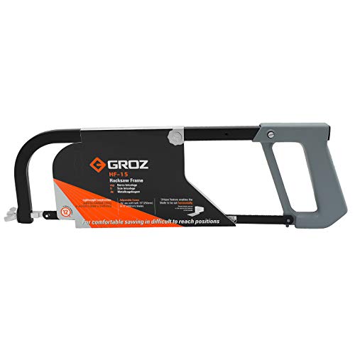 GROZ HF/15/BS Hacksaw Aluminium Die Cast Handle With Tubular Frame - Image 2