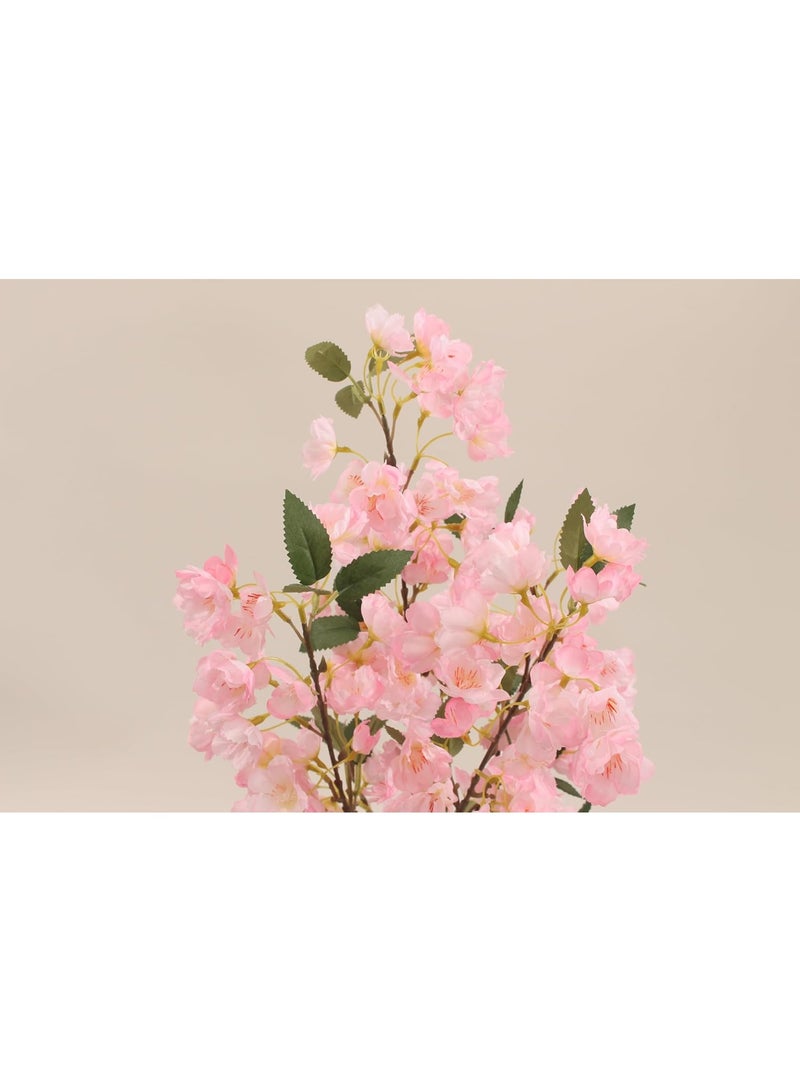 Marcolo Artificial Cherry Bonsai Tree 50cm with Pot, Pink Sakura Blossom Faux Plant, Decorative Indoor Bonsai for Home, Office, Table & Shelf Décor - Image 3