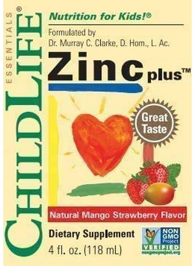 CHILDLIFE ESSENTIALS Liquid Zinc Plus - Zinc for Kids, Zinc Supplements, Zinc Drops, Pure Zinc Liquid, Toddler Zinc, Zinc Gluconate & Copper, Immune Support - Mango Strawberry, 4 Fl Oz (Pack of 1) - Image 3
