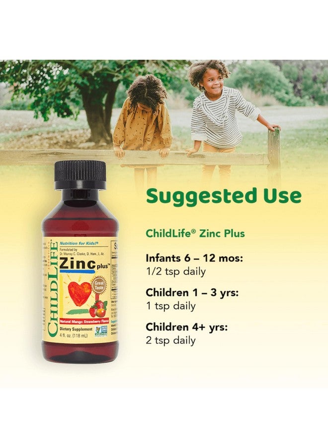 CHILDLIFE ESSENTIALS Liquid Zinc Plus - Zinc for Kids, Zinc Supplements, Zinc Drops, Pure Zinc Liquid, Toddler Zinc, Zinc Gluconate & Copper, Immune Support - Mango Strawberry, 4 Fl Oz (Pack of 1) - Image 4