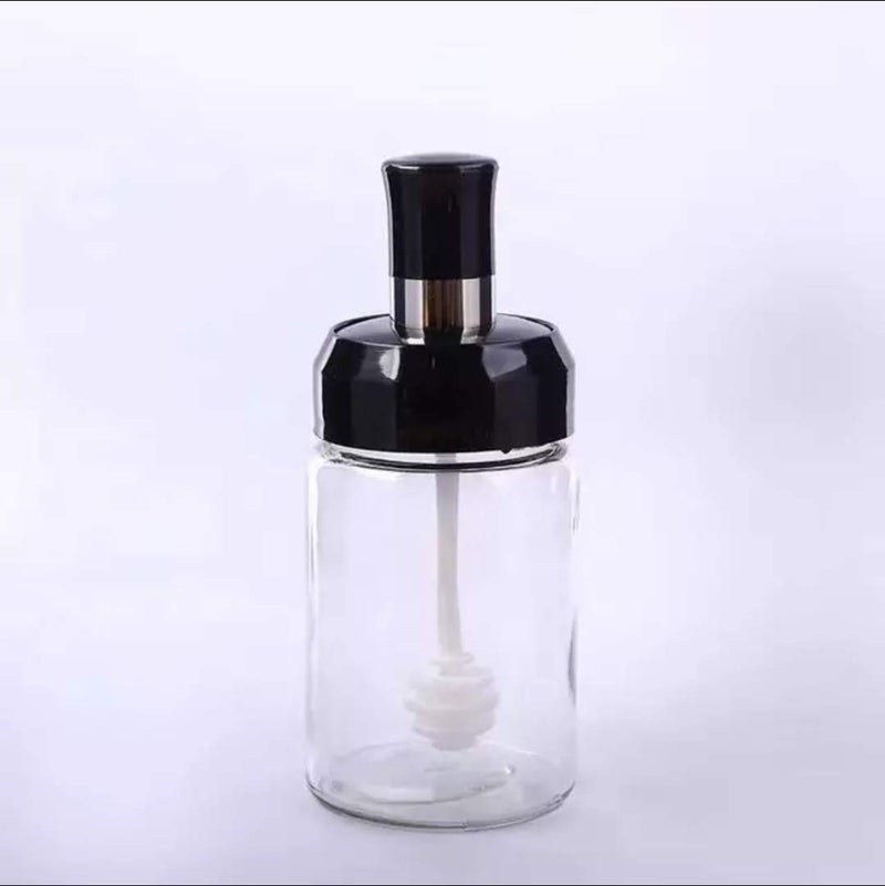 SOPTOOL Transparent Glass Bottle With Dipper Stick Spoon 250 Ml Honey Dispenser, Honey Storage Glass Container With Dipper Spoon for Home, Small Honey Jar Bottle for Kitchen (1) - Image 5