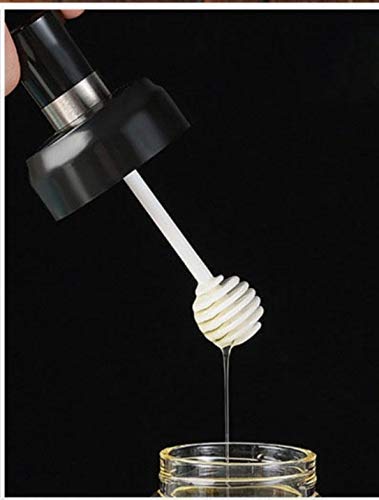 SOPTOOL Transparent Glass Bottle With Dipper Stick Spoon 250 Ml Honey Dispenser, Honey Storage Glass Container With Dipper Spoon for Home, Small Honey Jar Bottle for Kitchen (1) - Image 4