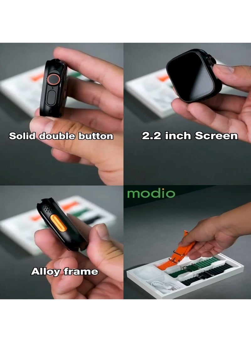 Modio 4G Ultra Max 2.2 Inch HD Display Smart Watch for Men's and Women's Black - Image 4