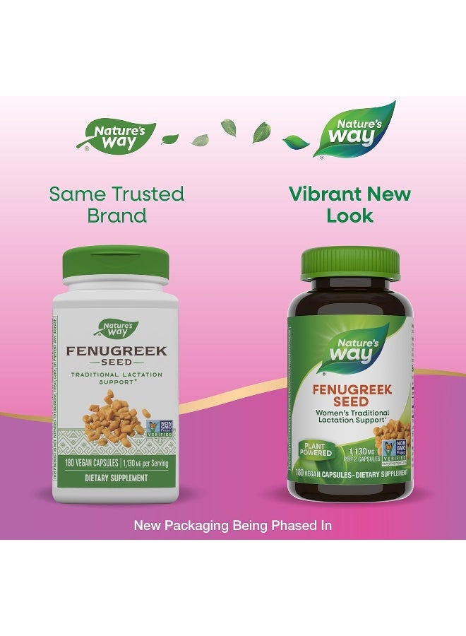 Nature's Way Fenugreek Seed 1130mg, 180 Vegan Capsules, Dietary Supplement - Image 3