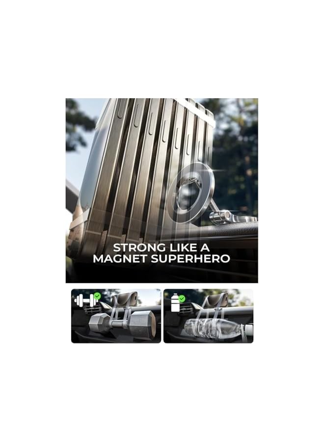 S-TOP Car Mount, [24 Strong Magnet] 360° Rotation Magnetic Phone Holder for Car, Mobile Holder for Car Accessories, Fit for iPhone 16/15/14, Samsung S25/24/23/Z Flip, Extra Magnet Holder Included - Image 2