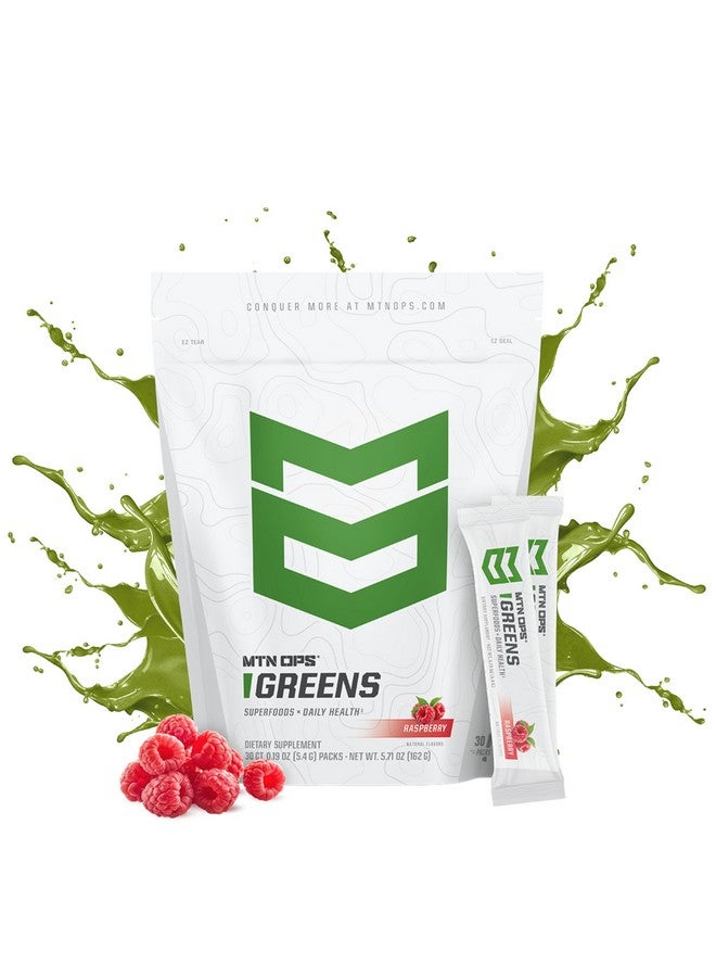 MTN OPS MTN OPS Super Greens Daily Immune Health and Energy Drink Powder - Digestive Health Support Blend Boosted with Chlorophyll-Rich Greens | 30 On-The-Go Packs | Just Add Water  - Image 1