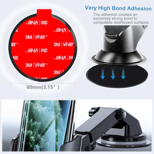 ILKCC Dashboard Pad Mounting Disk for Suction Cup Phone Mount, 3Pcs 3.15" Ultra Sticky Heat-resistant Replacement Disc for Car Dashboard, Vacuum Suction Phone Holder, Dash Mount, GPS Holder Suction Mount - Image 2